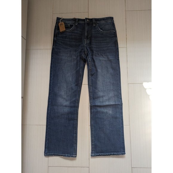 New with Tags Axel Slim Boot Stretch Medium Wash Jean Size 32x32 - Picture 1 of 10